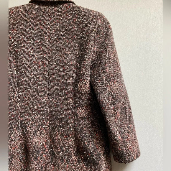 Bazar Christian Lacroix designer wool tweed pink multi colored blazer Sz 38 - Picture 6 of 14